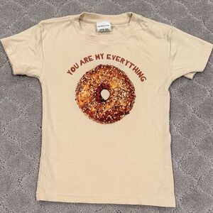 Beige Donut Graphic Tee for Kids
